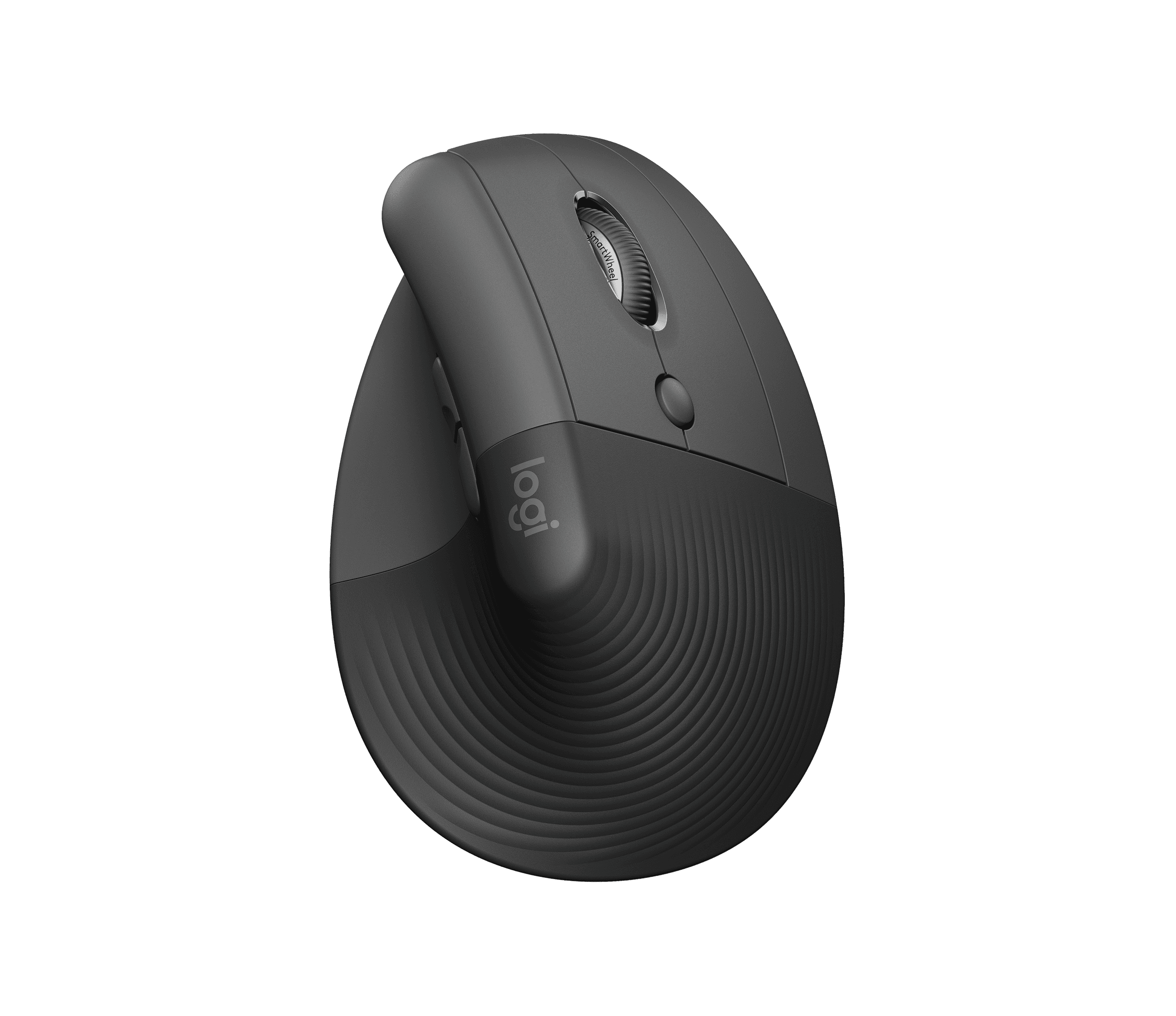 Graphite Logitech Lift vertical mouse from above